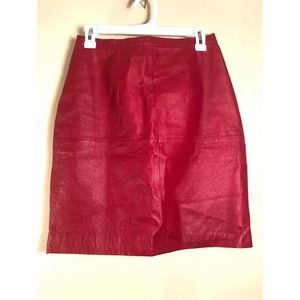 Red Leather Skirt